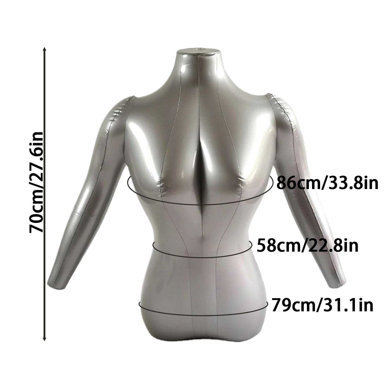 Inflatable Mannequin - Clothing Display Model for Easy Setup, Reusable Design with Stable Base, Inflatable Woman Form for Dress, Shirt, Jacket, Halloween, Photography, Jewelry Store, Counter