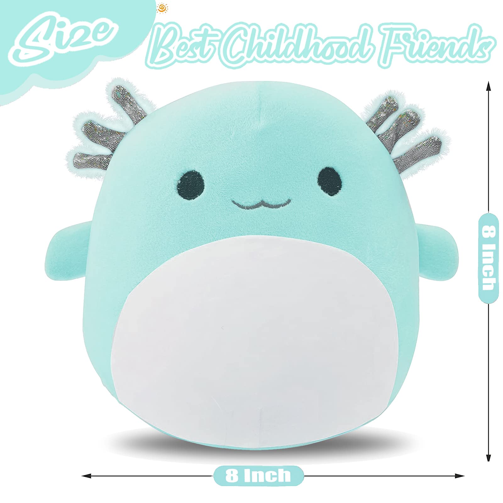 8 Inch Axolotl Plush, Axolotl Stuffed Animal Axolotl Plushie Super Soft