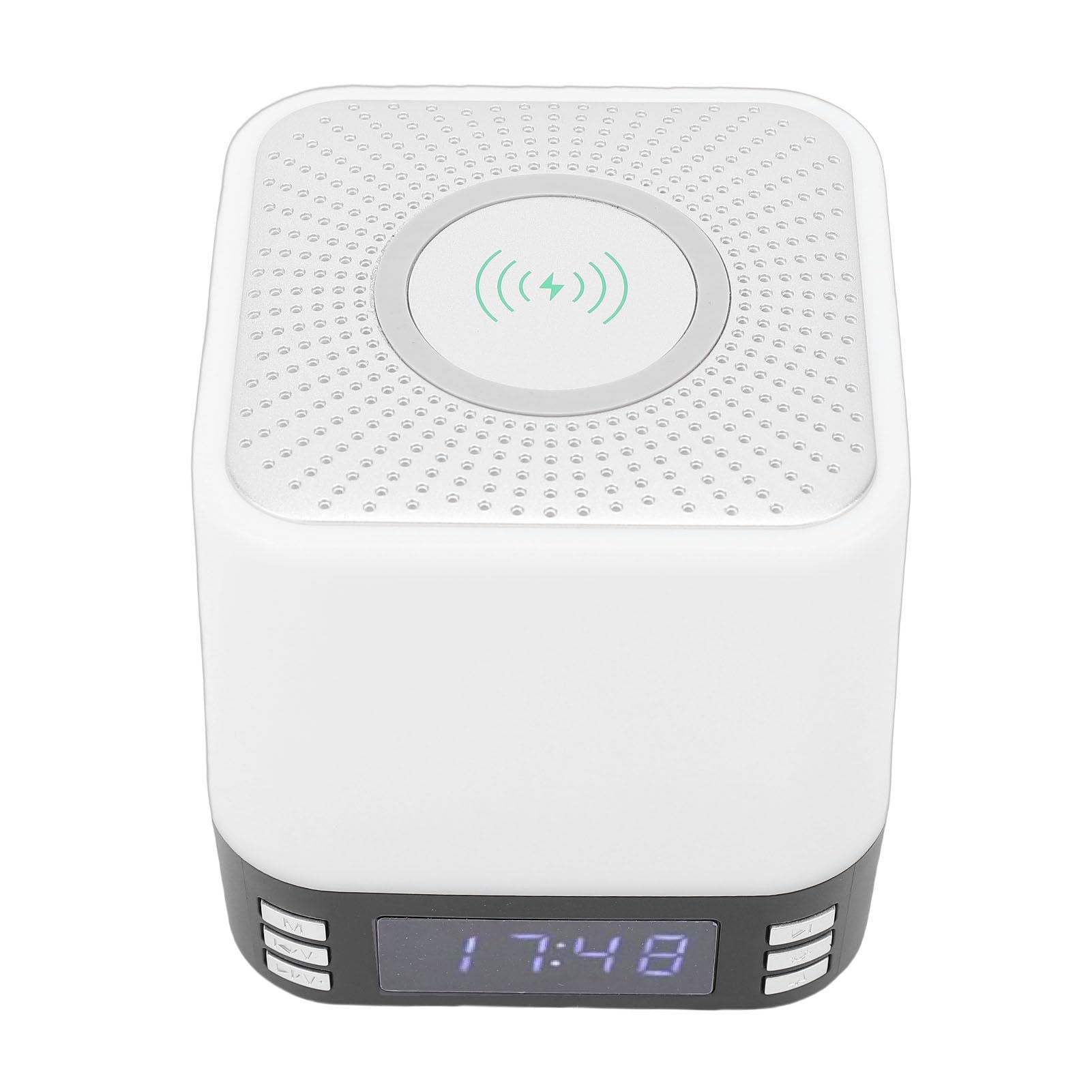 Pongnas Station de Charge 3 en 1 avec Horloge Numerique, Support de (Black)