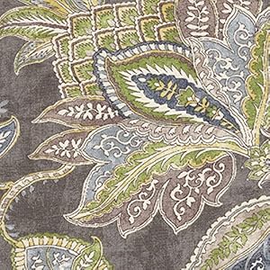 Homepop classic square storage ottoman with lift off lid ottoman with storage for living room bedroom gray floral  urban country home decor