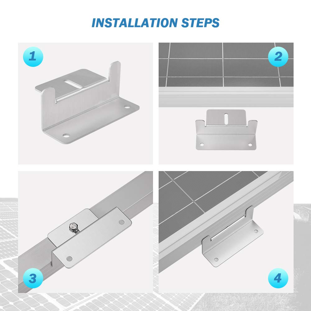 Buy BougeRV 16 Units Solar Panel Mounting Bracket Kits, Solar Panel