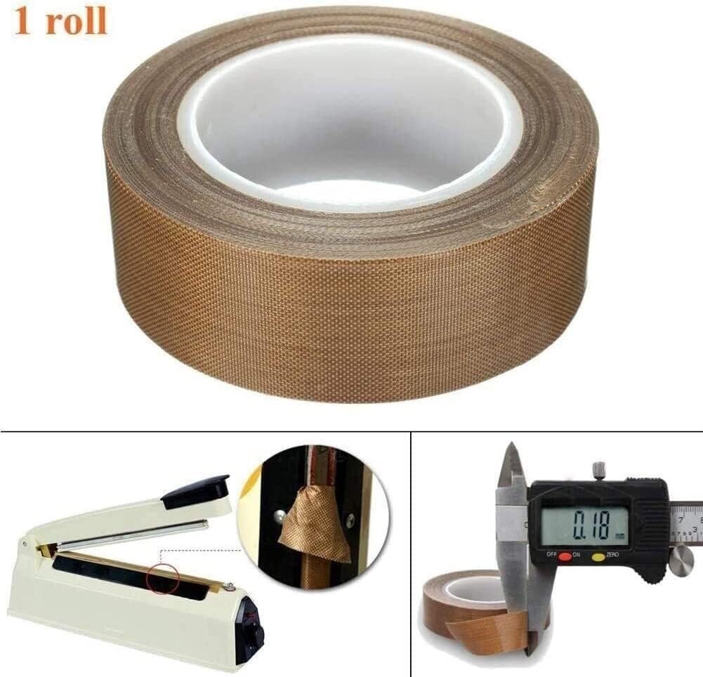 Cinta Adhesiva De Teflón De Alta Temperatura para Herramientas De Bricolaje, Cinta De Sellado Resistente Al Calor para Alta Temperatura, Cinta De Teflón con Aislamiento,Onecolor-19mmx10m