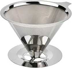 Filtro Coador de Café Reutilizável Inox 103 com Dupla Camada e Malha Fina – Dispensa Papel e Preserva o Sabor