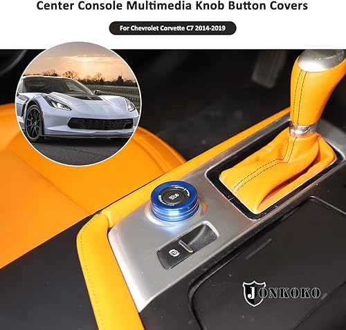 Miniatura 4 de JONKOKO Cubierta de aleación para botón de consola central para interior de automóvil, compatible con Chevrolet Corvette C7 2014-2019 para modo de