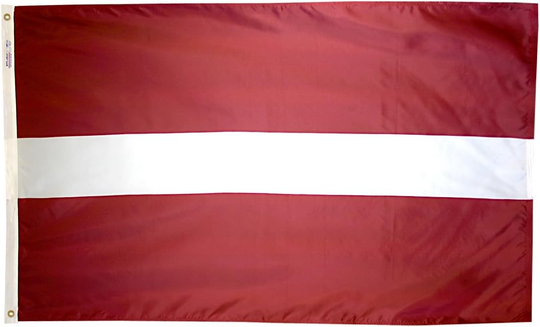 Annin Flagmakers Latvia Flag USA-Made to Official United Nations Design Specifications, 3 x 5 Feet (Model 900501)