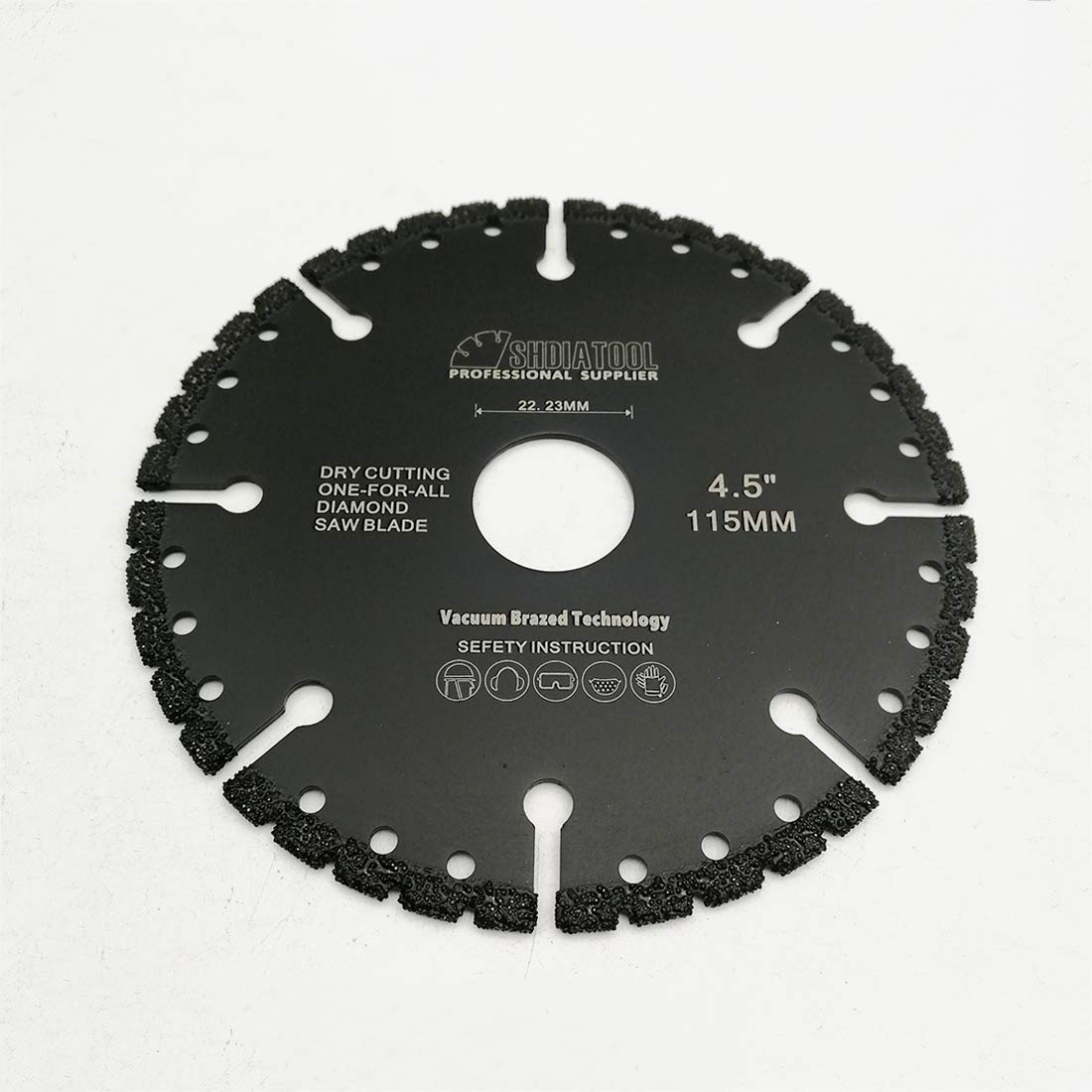 SHDIATOOL Hoja de sierra de diamante 2 piezas de 4.5 pulgadas/115 mm soldada al vacío rueda de corte para hoja de demolición multiusos para disco de corte de metal de hierro de piedra