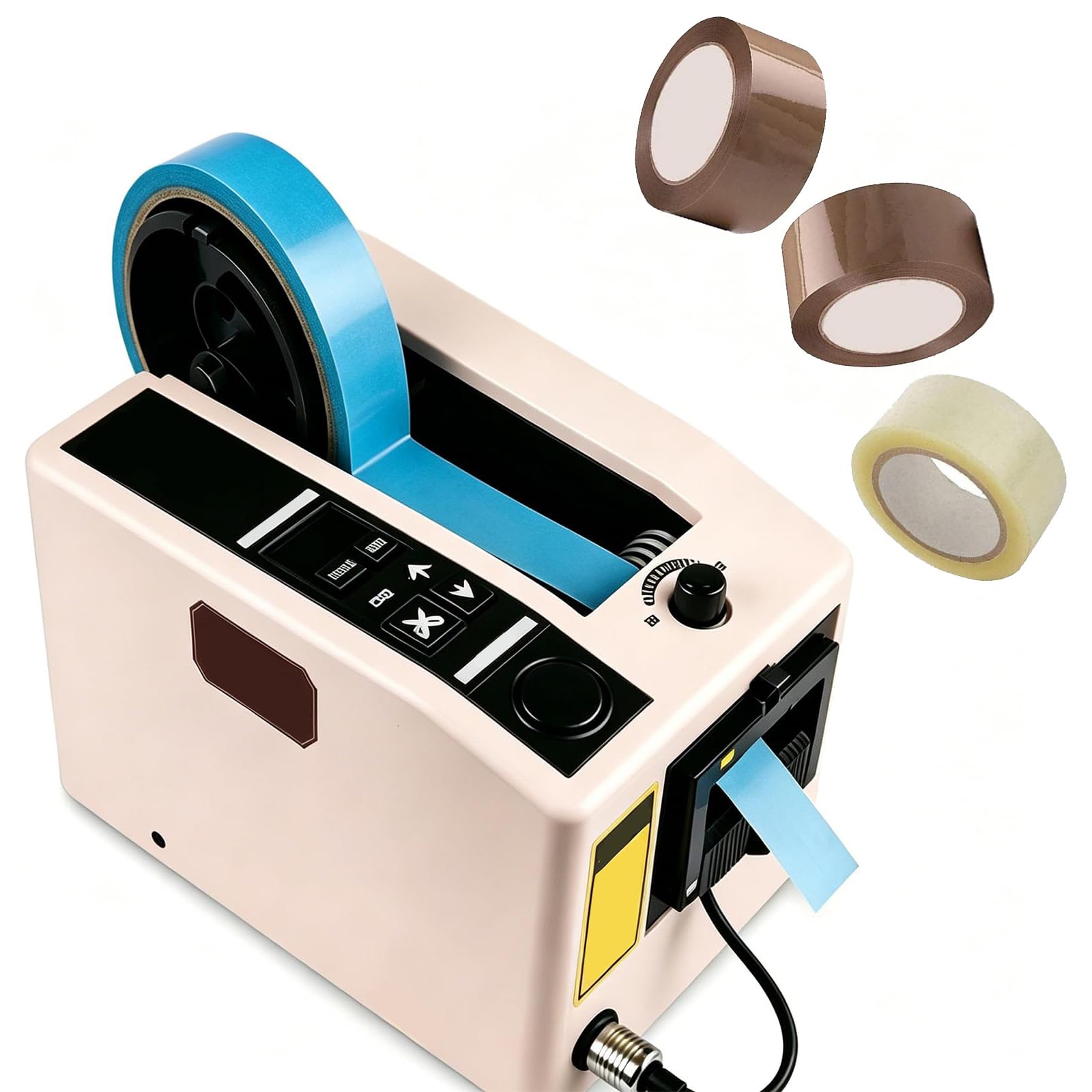 Taglierina adesiva automatica, tagliatrice elettrica per nastro, lunghezza di taglio 20-999 mm, per nastri di larghezza 8-50 mm, taglierina dispenser nastro per imballaggio imballaggio