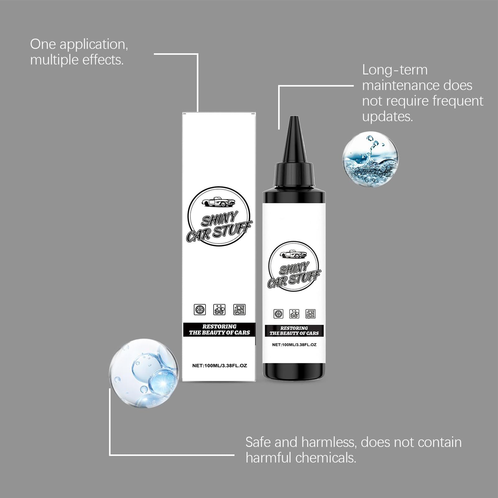Coating Agent for Car 100ml Waterproof UV Resistant Dustproof Shiny Car Stuff Long-Lasting Coating — view 9