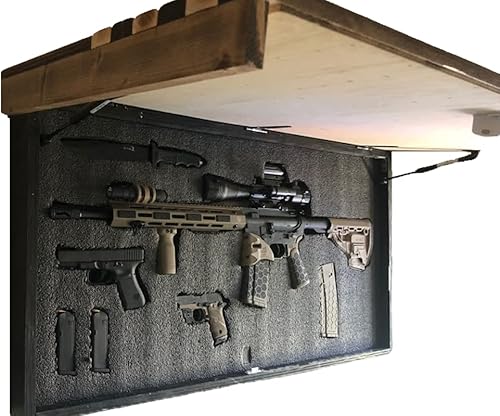 Miniatura 2 de Bandera de ocultación grande  Arte de pared de bandera estadounidense con compartimento de almacenamiento oculto  Caja fuerte secreta con cerradura