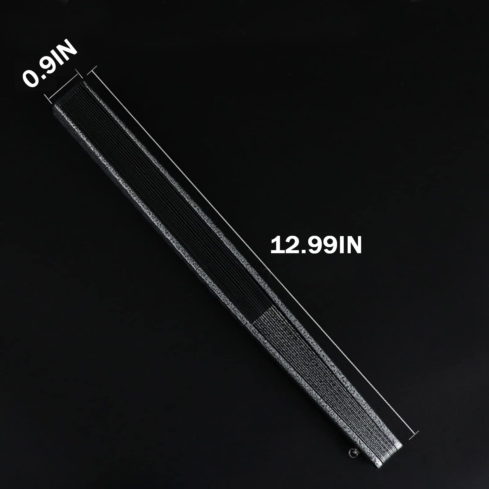 Klassischer Stil 25,4 cm Selbstverteidigung Metall Faltfächer Männlich Seidenstoff Fächer Wolfram Stahl Legierung Fan Kung Fu Hand Fan für Aufführung, Tanz, Dekoration, Festival, Geschenk.