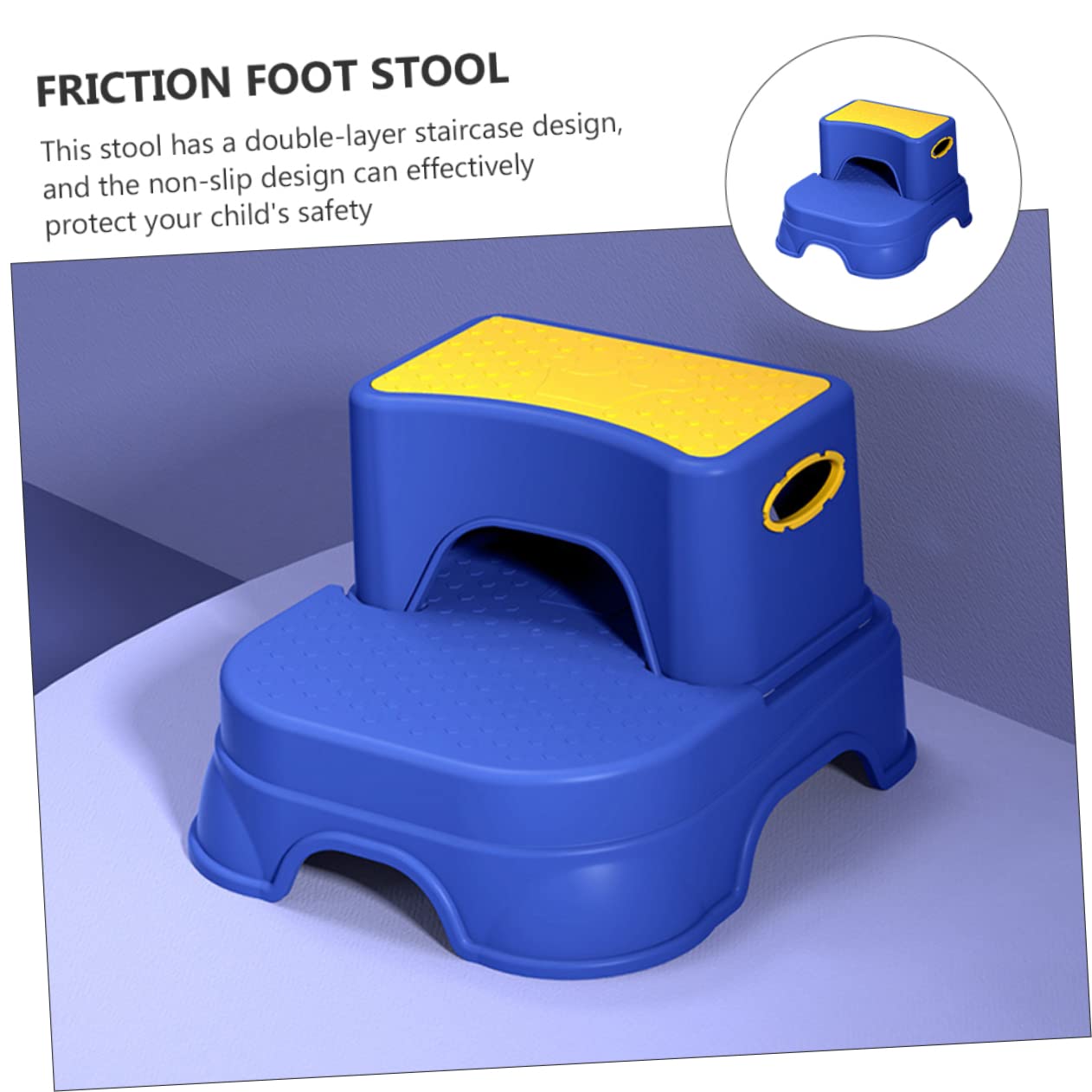 Milisten 1 Pieza Escalón Infantil Antideslizante para de para Baño y Cocina Material de Limpiar para Entrenamiento de Baño y Lavado de Manos Diseño Seguro y Ligero