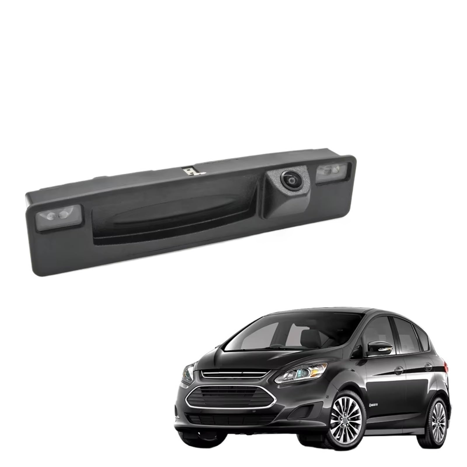 Retrocamera HD 1080x720 Per Ford C-Max 2015-2018 E Altri Modelli – Angolo Visione 170°, Impermeabile IPX68, Con Linee Guida Statiche, Notte E Giorno Nitida