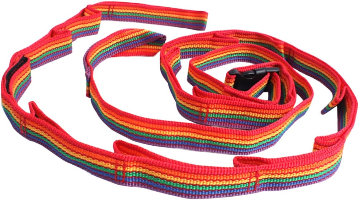 Colorful Rainbow Camping Tent Rope Double Layer Lanyard for Outdoor Clothesline Hiking Tool Easy Installation Versatile Hanging Daisy Chain for Travel and Camping Use
