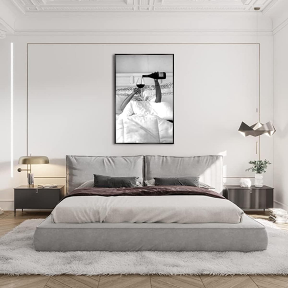 MKHFUW Canvas Wall Art Black and White Photo Feminist Poster Trendy Girl Fashion Home Wall Decoration - Image 4