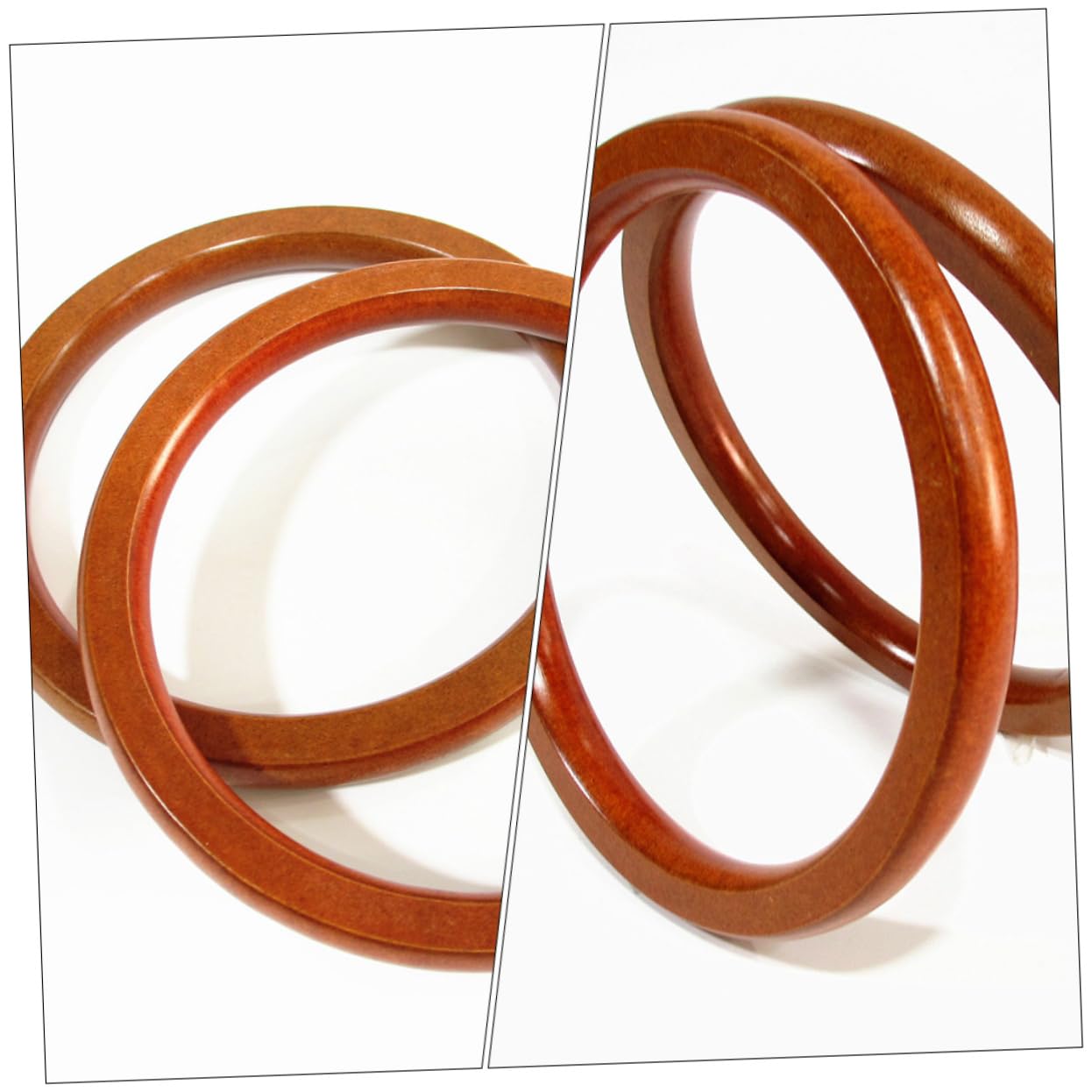 Manici In Legno Naturale Per Borse Fai Da Te – Cerchi Rotondi Da 10 Cm, Set Da 2 Pezzi