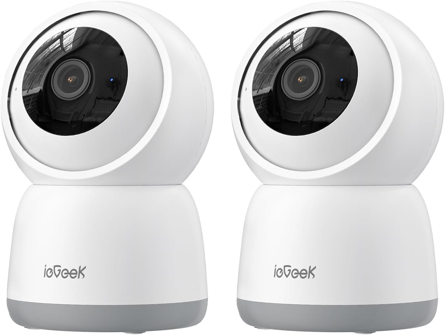 ieGeek 5MP Überwachungskamera Innen,Katzen Hunde Kamera,2.4G/5GHz WLAN,Babyphone mit Kamera,15M Nachtsicht,Bewegungserkennung,Auto Tracking,One Touch Patrol,2-Wege-Audio,Alexa (Weiße2)