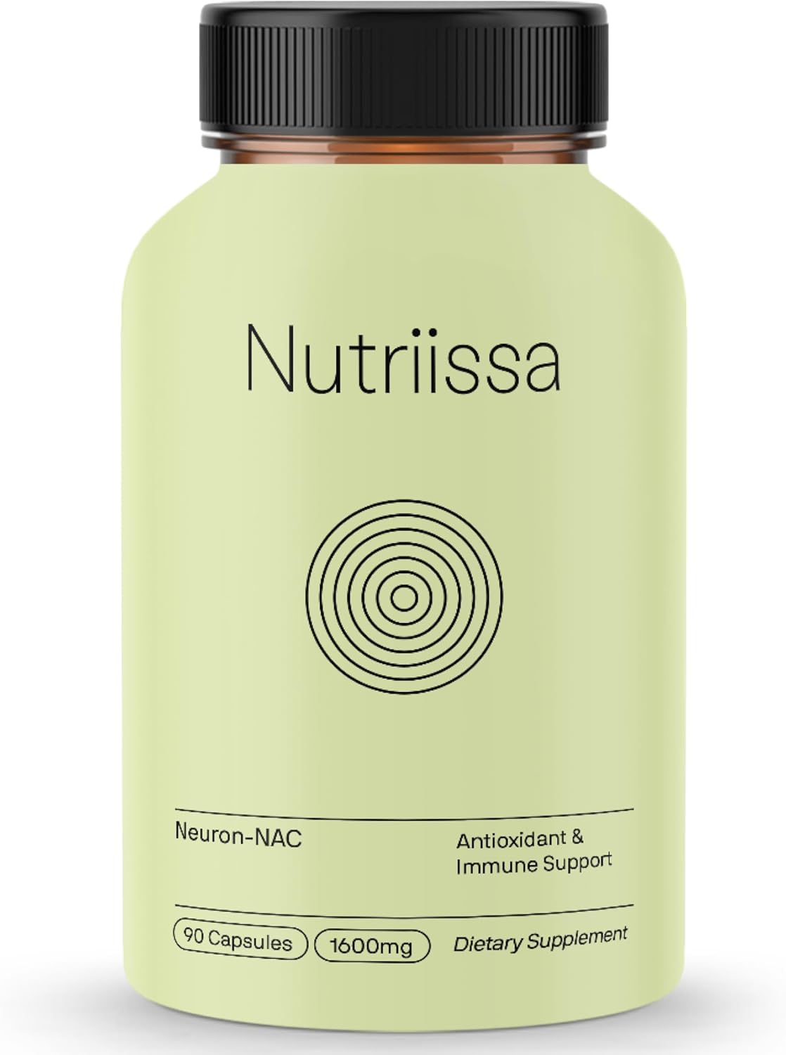 Nutriissa Neuron-NAC 1600mg - Antioxidant & Immune Support - EPEB Certified for Purity & Potency - 90 Capsules
