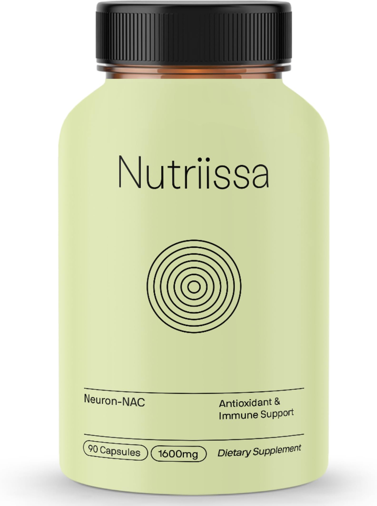 Nutriissa Neuron-NAC 1600mg - Antioxidant & Immune Support - EPEB Certified for Purity & Potency - 90 Capsules