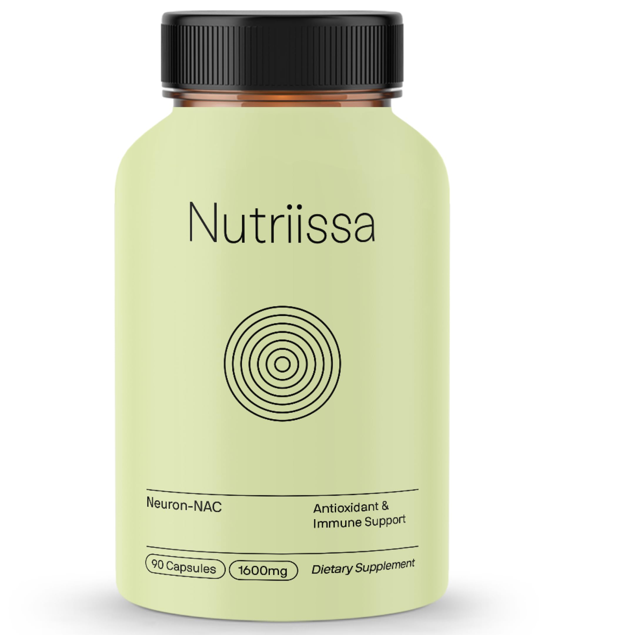 Nutriissa Neuron-NAC 1600mg - Antioxidant & Immune Support - EPEB Certified for Purity & Potency - 90 Capsules