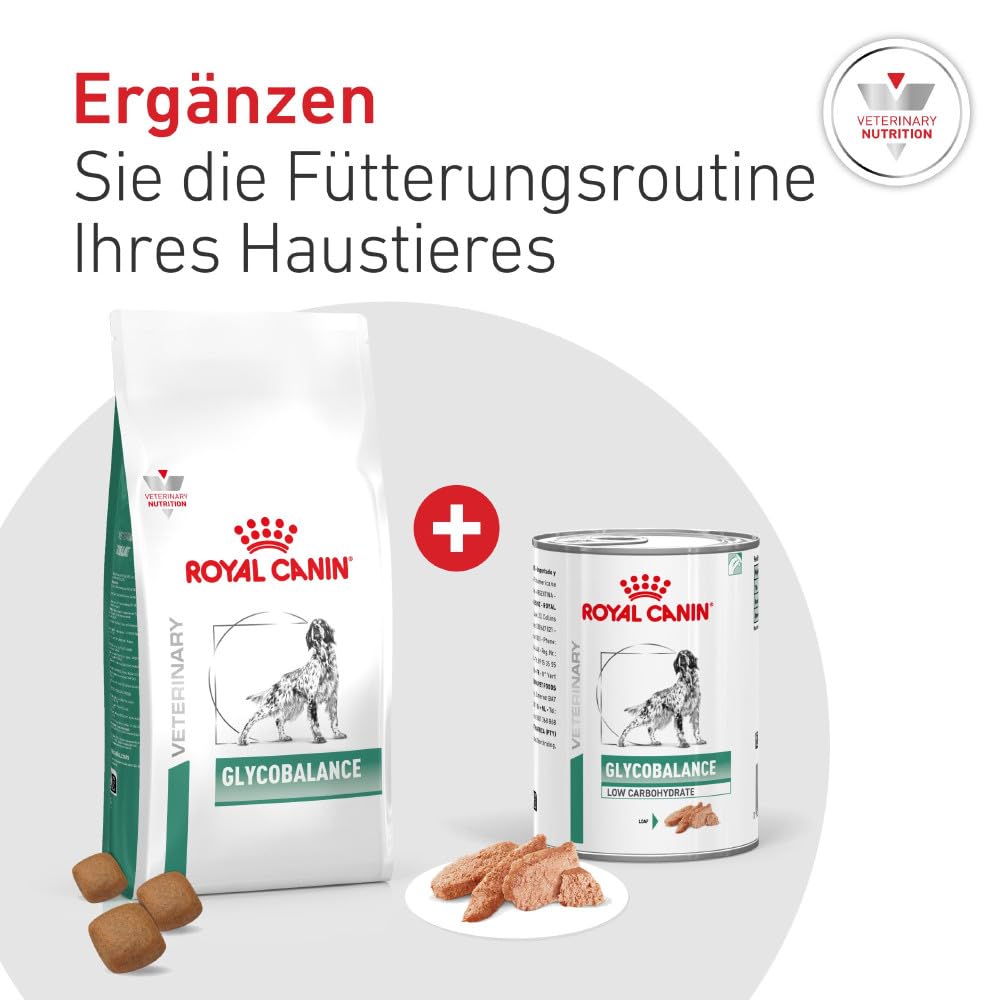 ROYAL CANIN Veterinary Glycobalance Bajo en Carbohidratos Paté | 12 x 410 g | Alimento dietético Completo para Perros | Bajas calorías