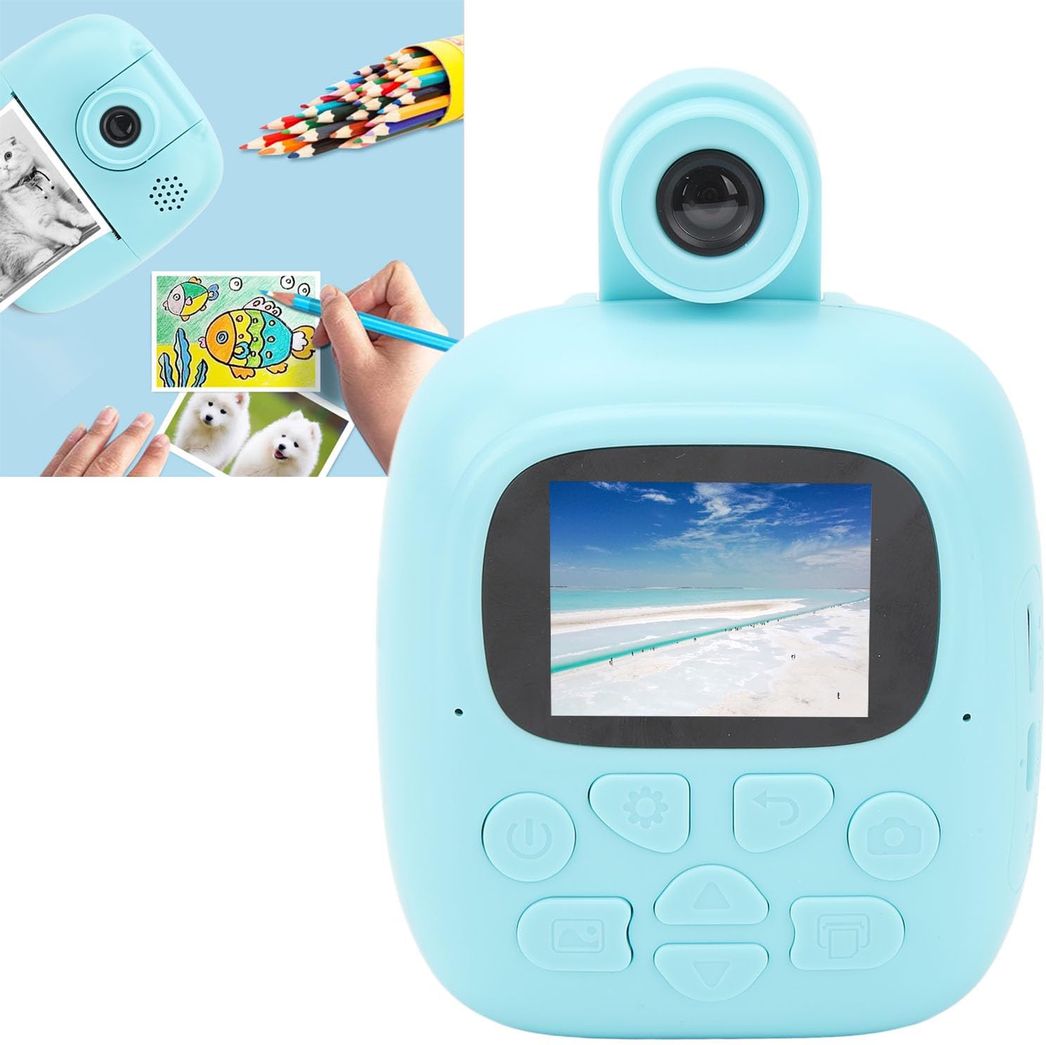 Digital Camera with Mini Thermal Printer, 100x Zoom, 4K Resolution Kids Digital Camera Print, Kids Toy