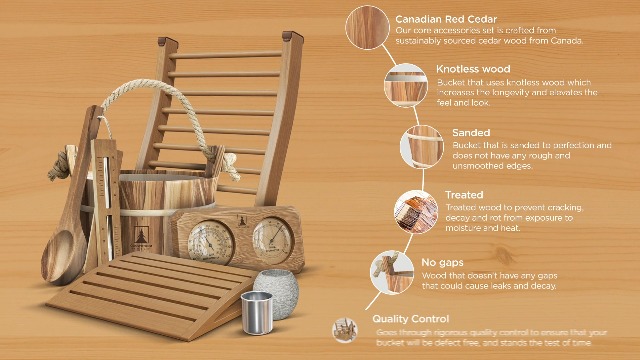 Amazon.com : Northwood Sauna - Sauna Accessories Kit - Handmade