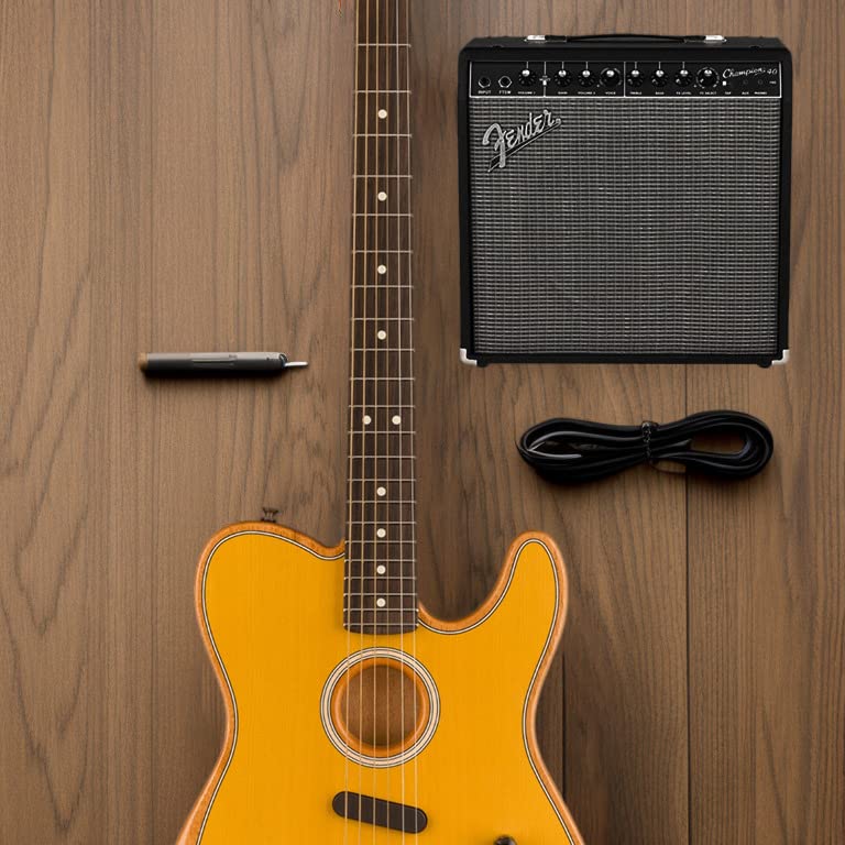Amazon.com: Fender Acoustasonic Player Telecaster Acoustic