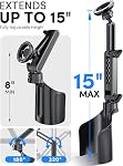 ELWEY Cup Holder Phone Holder for Magsafe, Car Phone Holder Magnetic, Upgraded 2 in 1 Cup Holder Phone Mount with Dual Adjustable Bases, Powerful N55 Magnet, 15" Height, for iPhone 17 Pro Max 16 15