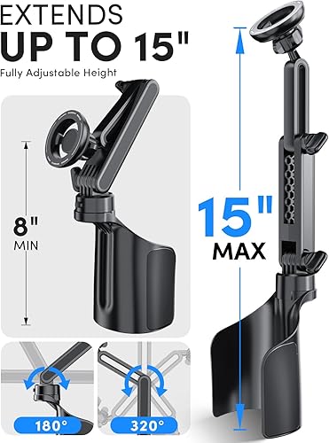 Miniatura 4 de ELWEY Soporte para teléfono con 2 bases flexibles en forma de C, giro de 360