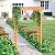 Donext 63 Inch Solid Wood Arbor,Garden Wood Trellis with Sturdy Construction, Garden Arch for Outdoor Ceremonies & Backyard Events(Light Brown)
