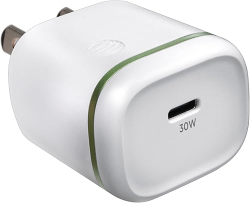 AT&T Adaptador de corriente de carga rápida USB-C de un solo puerto de 30 W para iPhone de Apple, iPad, reloj, Google Pixel y Samsung Galaxy (blanco)