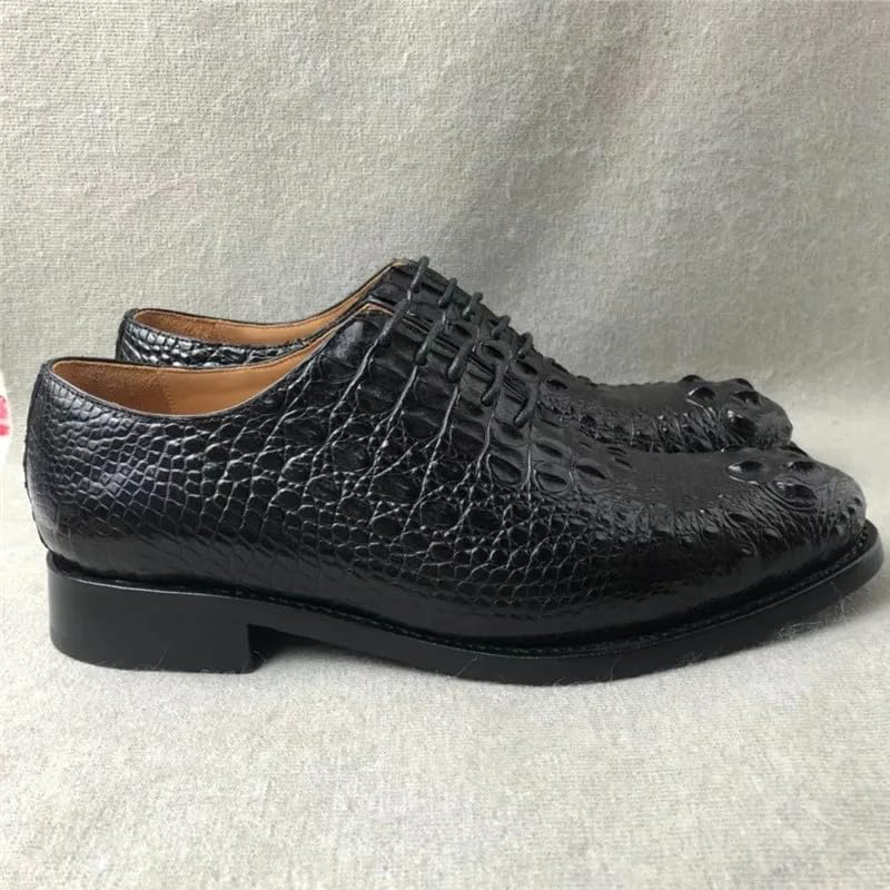 Authentic Crocodile Skin Men's Business Dress Shoes Genuine Real True Alligator Leather Handmade Male Lace-up Formal Oxfords4