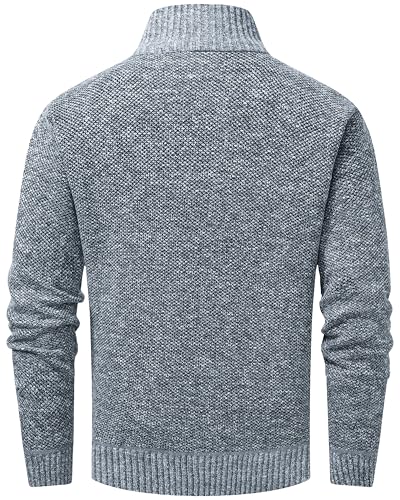 Image of VtuAOL Men's Cardigan Sweaters Casual Full Zip Sweaters Knitted Cardigan with Pockets