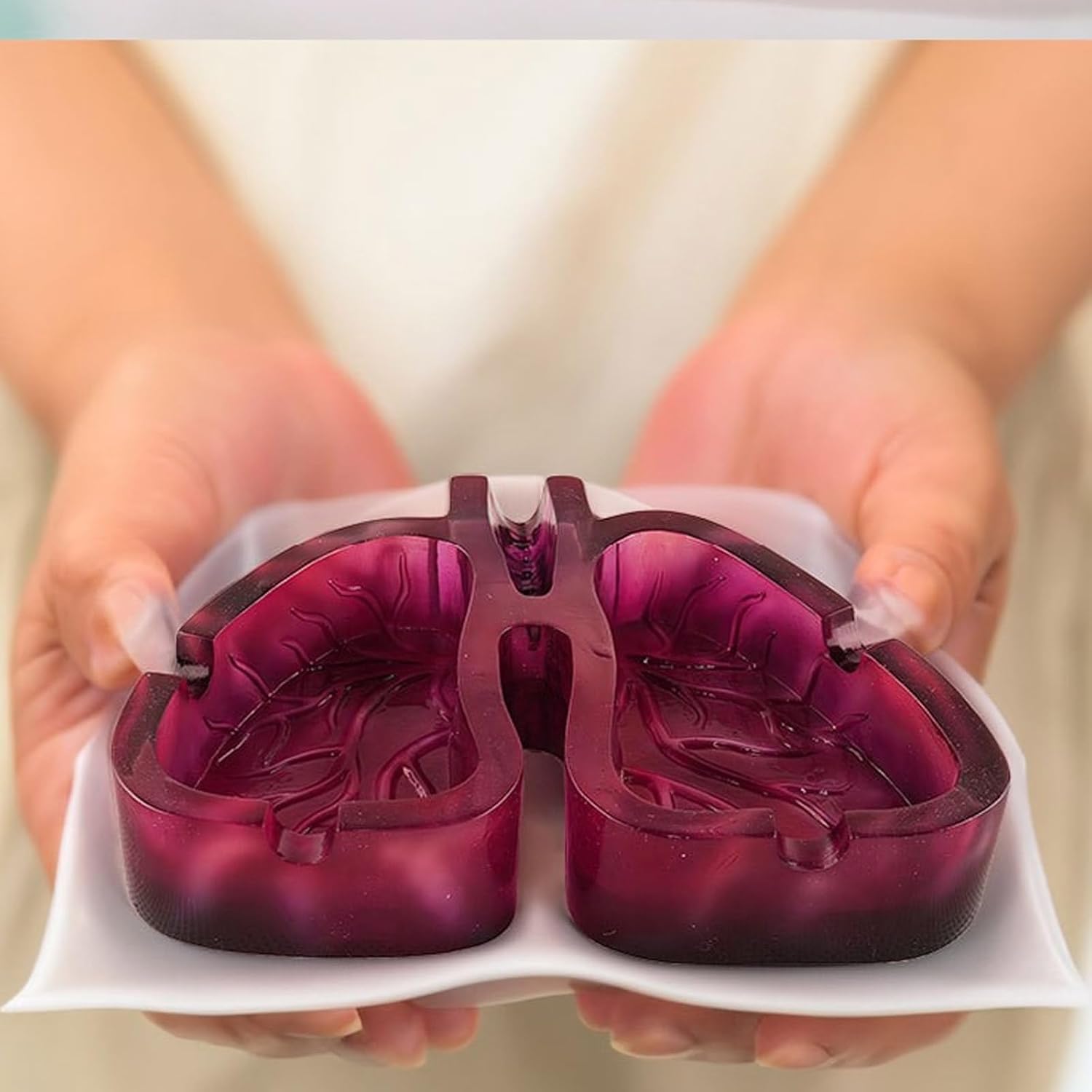 Creative Human Lung Shape Ashtray Crafted From Resin Smooth Texture Holds Cigarettes and Ashes for Art Enthusiasts Shaped
