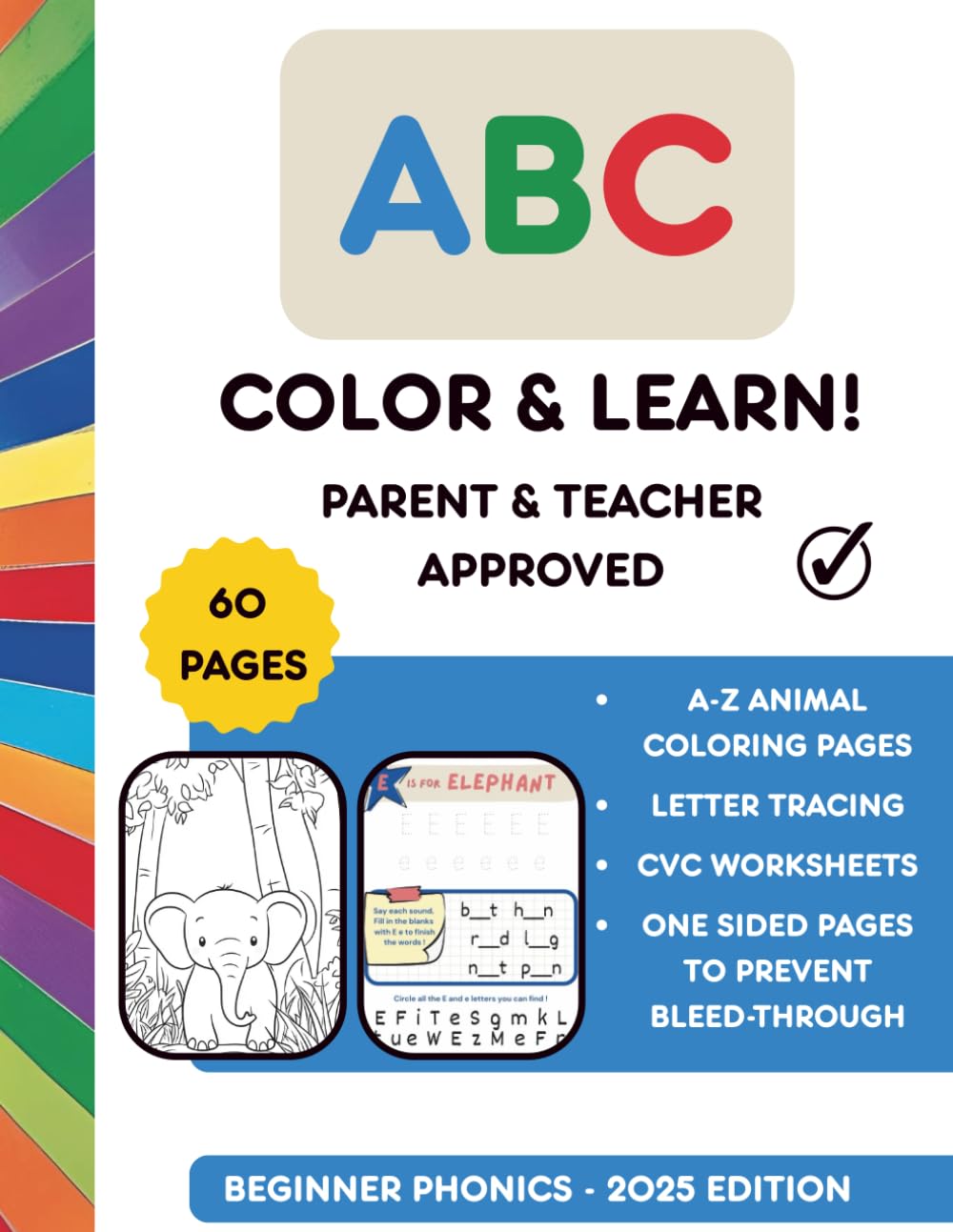 ABC Color & Learn !: Phonics and Coloring Activities for Preschoolers !