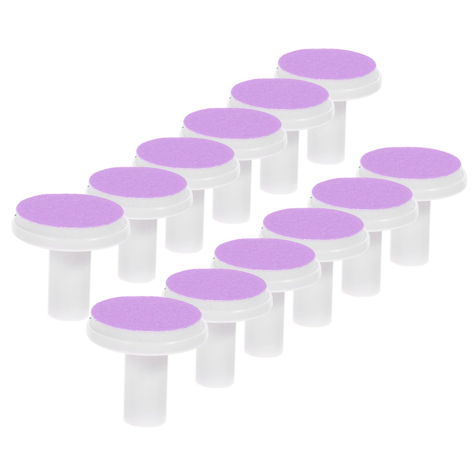 PACKOVE 12Pcs Nail File Replacement Pads for Nail Trimmers Electric Grinding Heads for Safe Toenail and Fingernail Care Lightweight and Portable Design for Easy Operation