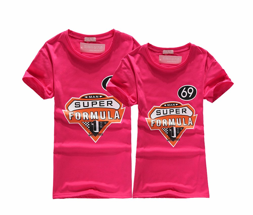 Promithi Love Heart Cotton Lycra Men Women Couple Summer T-shirts