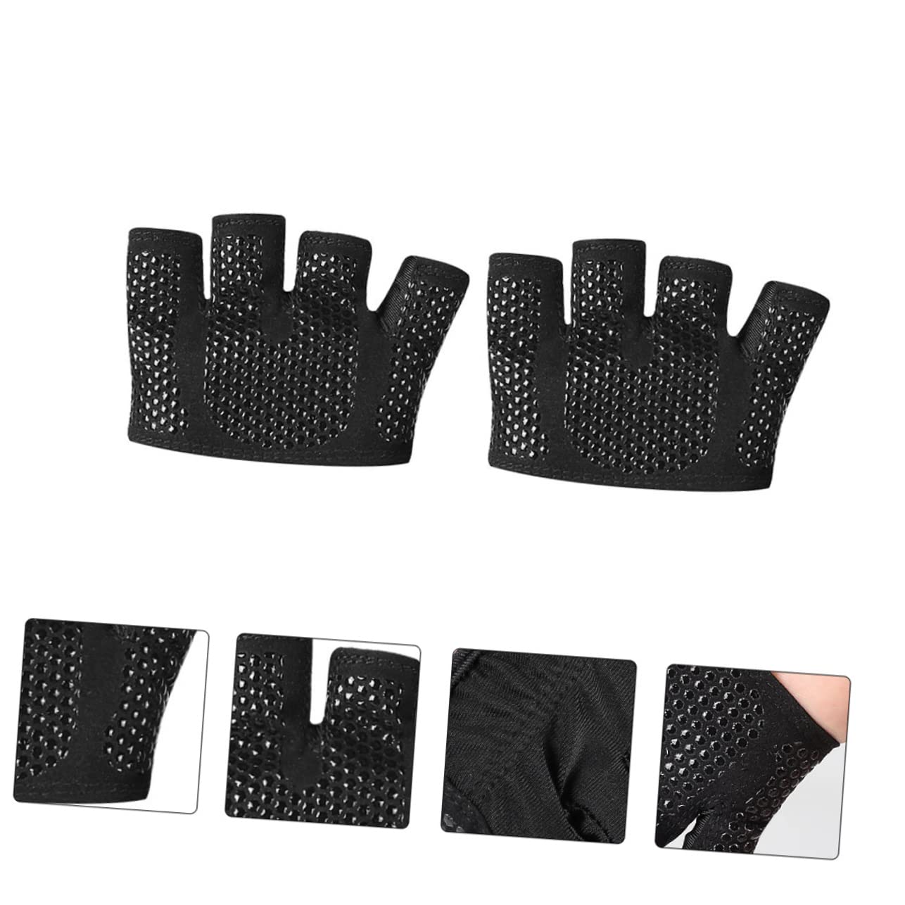 INOOMP 3 Paia Fitness Mezze Dita Culle Guanti Fitness Per Uomo Guanti Ciclismo Per Donna Guanti Esercizio Per Uomo Guanti Equitazione Palm Grip Per Palestra Mezzi Guanti