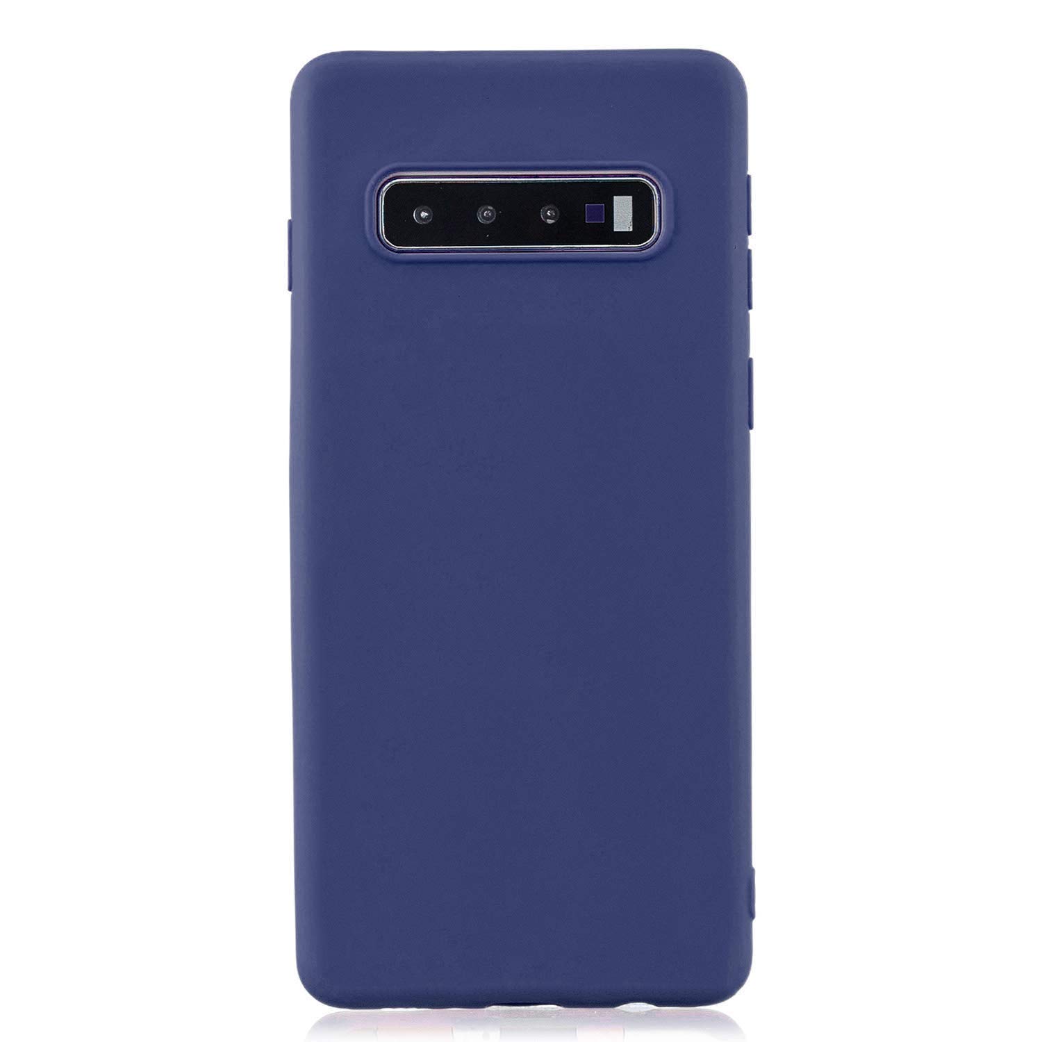 cuzz - Carcasa para Samsung Galaxy S10 Plus+(1 Protector de Pantalla de Cristal Templado) Color sólido Premium Flexible de Silicona TPU y Funda Delgada y Antideslizante, Color Negro — view 14