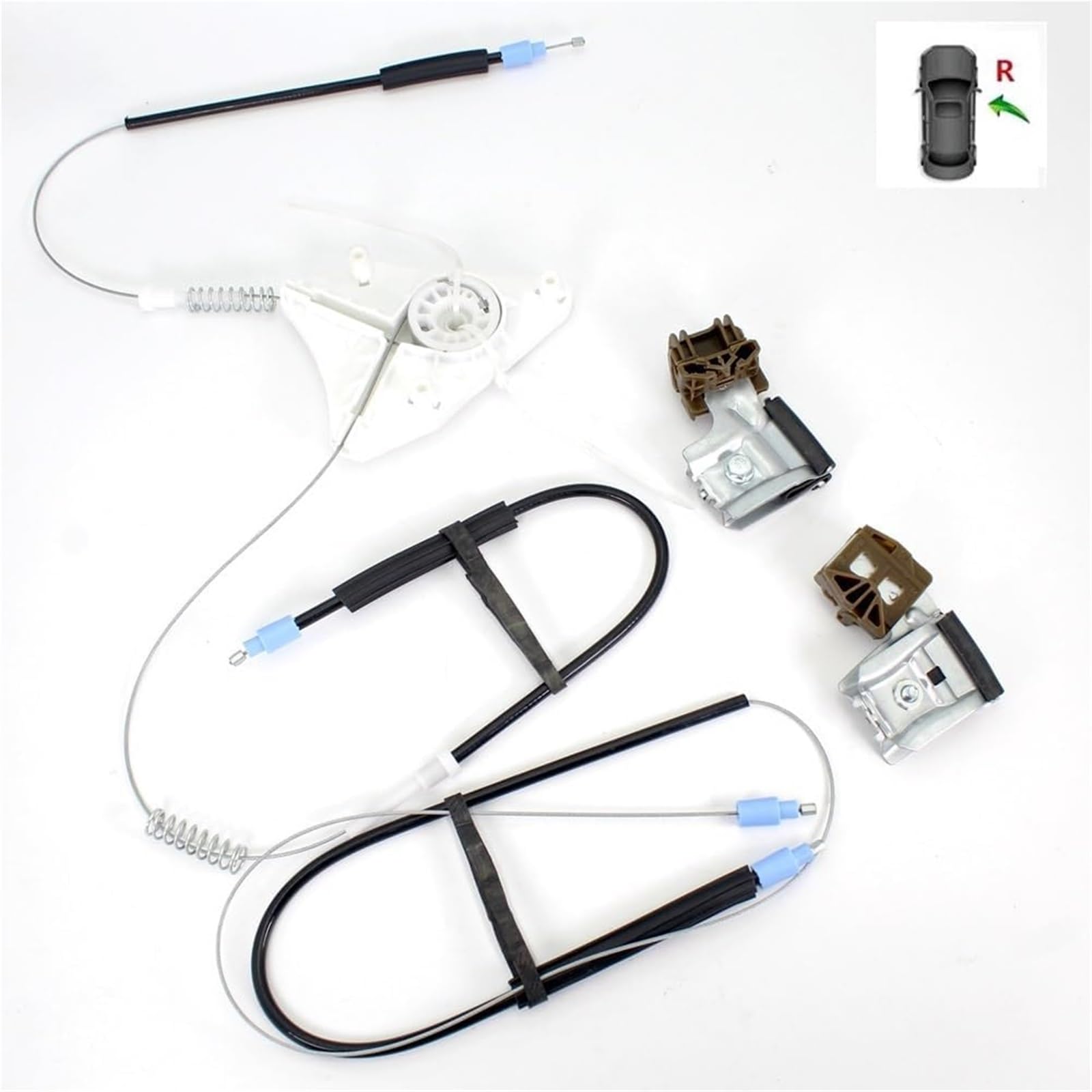 Alzacristallo per auto Kit di riparazione per alzacristalli elettrici per auto lato porta anteriore destro per VW per Polo 9N 2002-2010