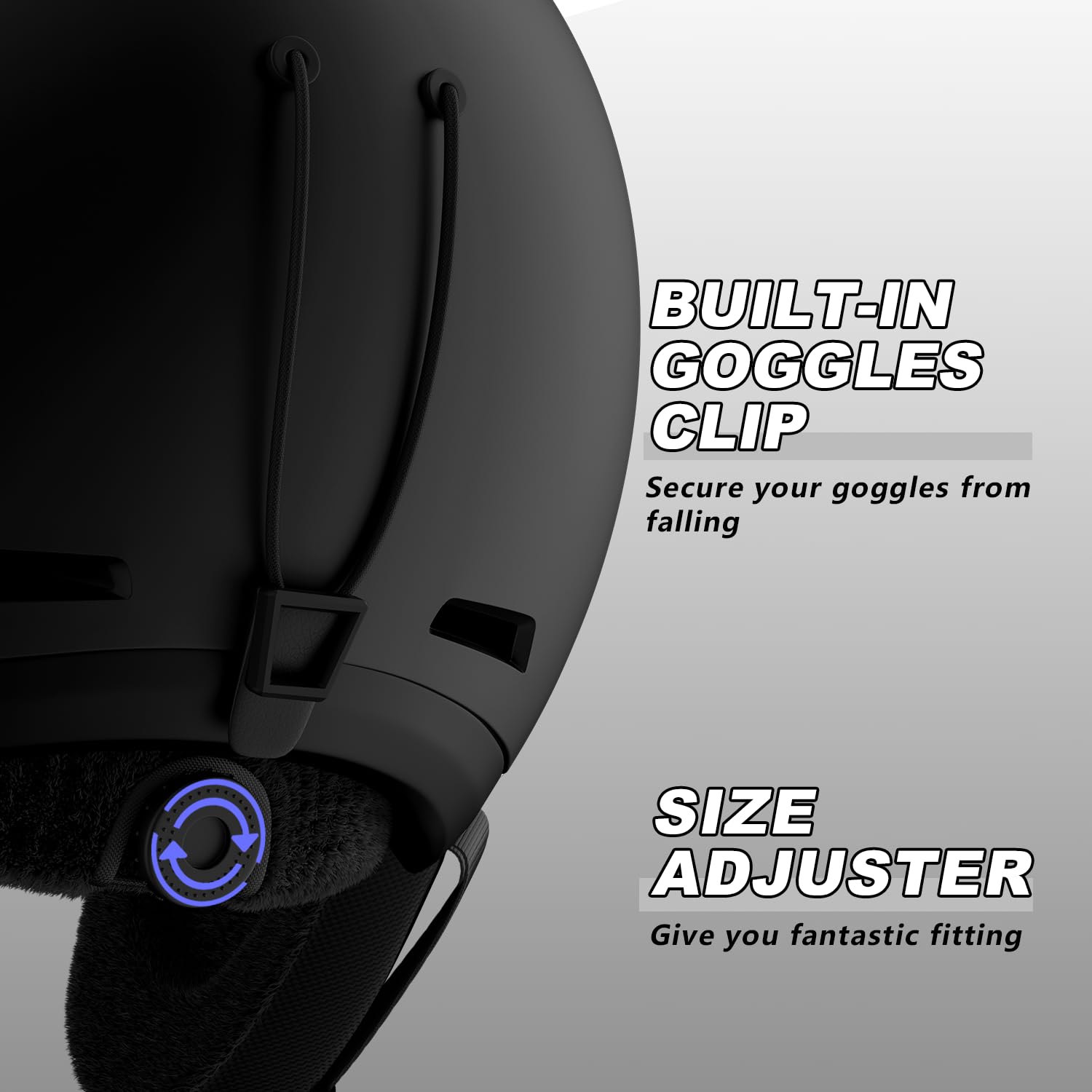 Ski Snowboard Helmet for Men, Women & Youth, Adjustable Fit Snow Helmet with 8 Vents, Shockproof/Windproof Protective Gear for Skiing, Snowboarding