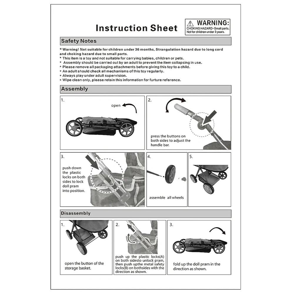 Anano Carrito Bebe Juguetes Multifuncional con Diseño Realista – Carro Bebe Juguete Imaginativo Cochecito Muñecas De hasta 55 Cm, Carrito Muñecas Niña 3 Años | Carro Bebe Juguete Imaginativo Cochecito Muñecas De hasta 55 Cm, Carrito Muñecas Niña 3 Años