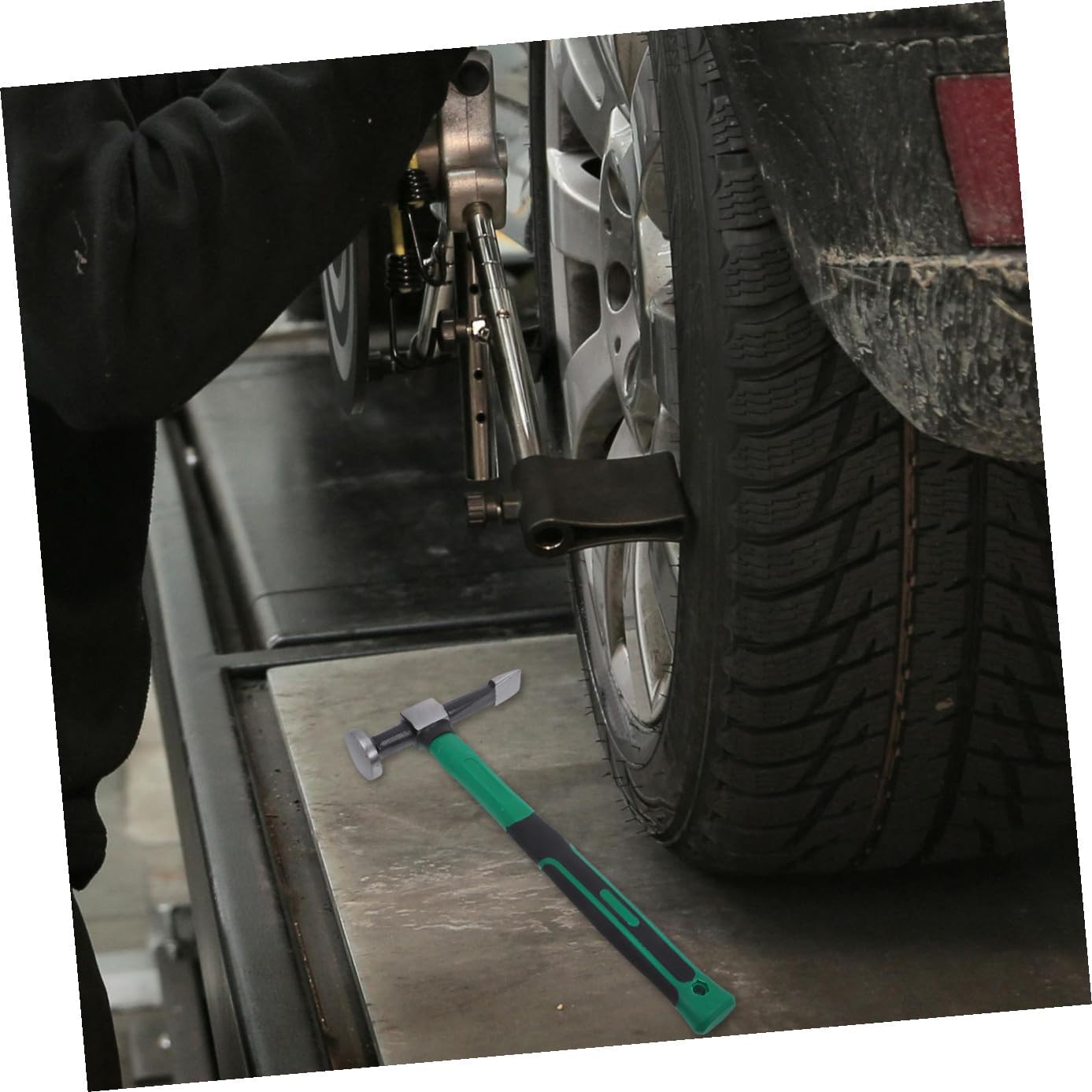 Dent Hammer Auto Body Sheet Metal Hammer with Plastic Handle and Flat Head Car Repair Tool for Automotive Bodywork and Panel Shaping