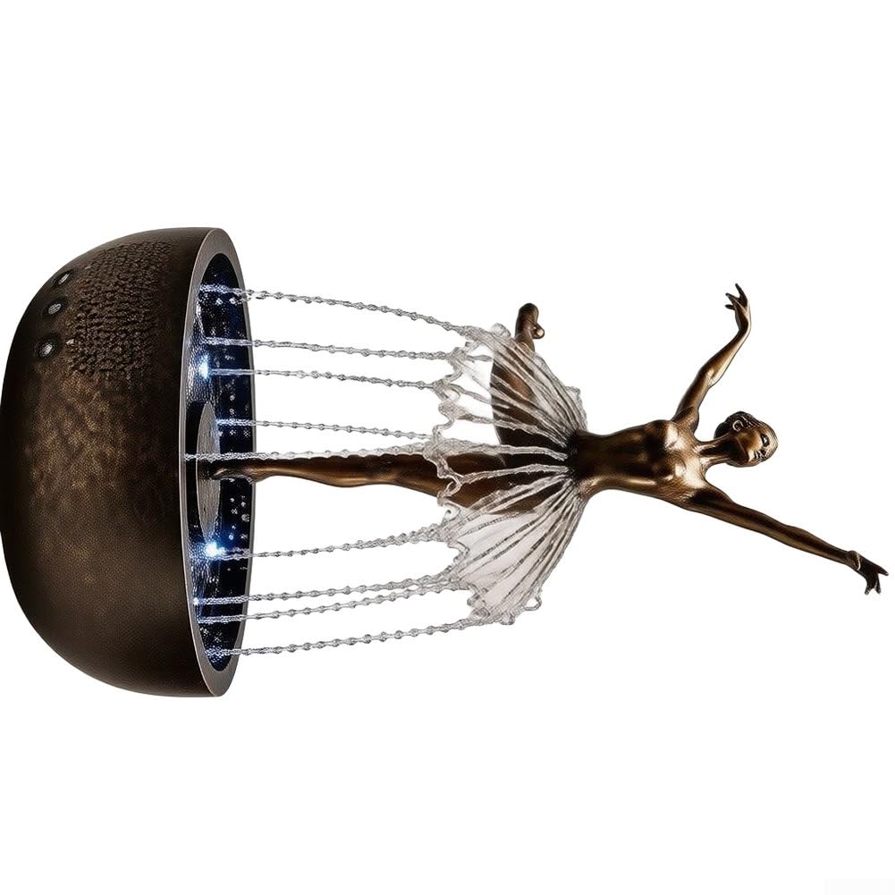 Fontaine de table ballerine en résine 28 cm pour décoration