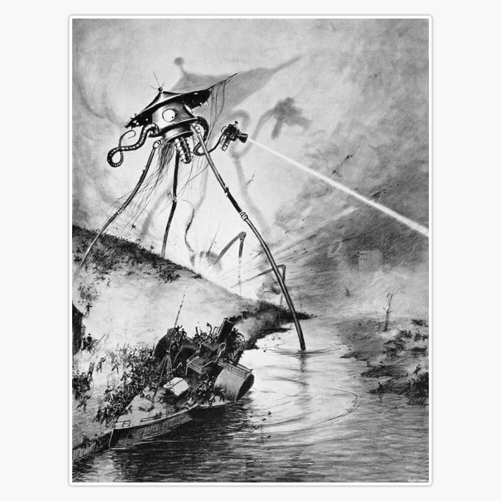 The War of The Worlds Bumper Sticker Vinyl Decal 5"