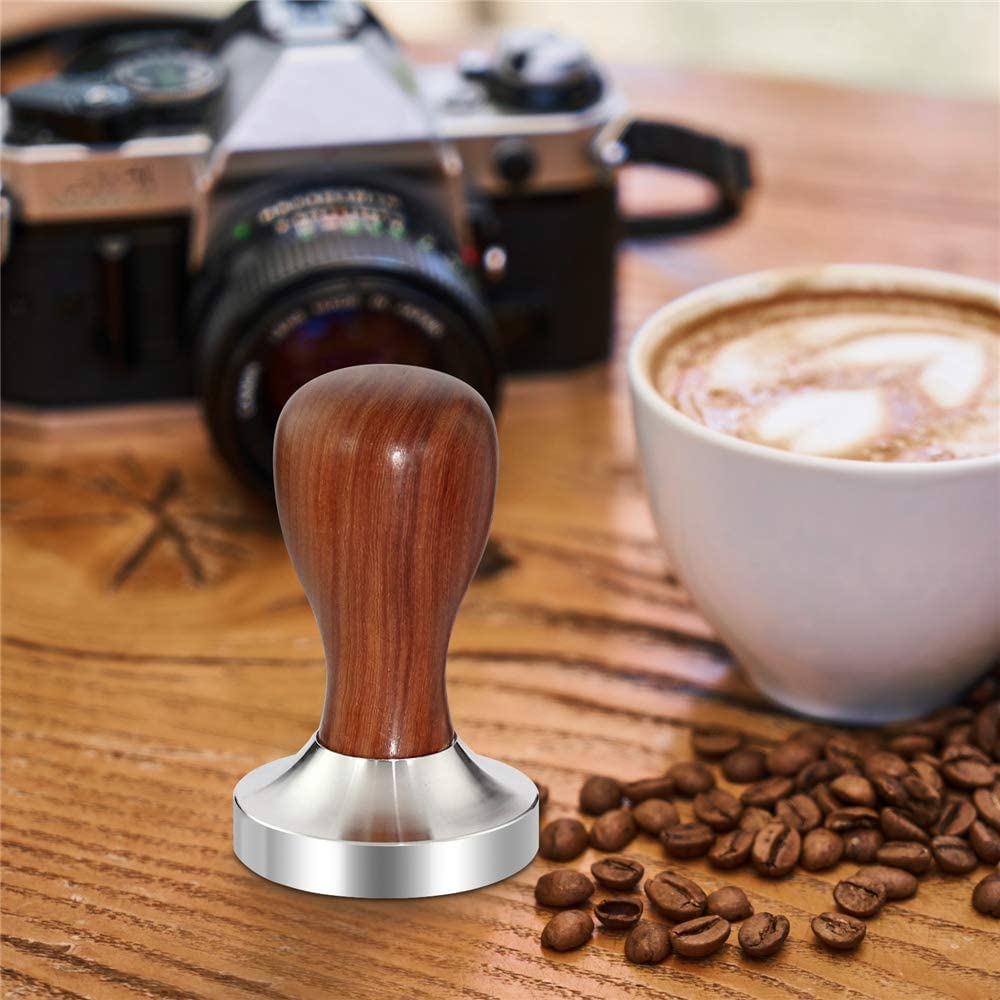 Yeelan Presse-Café 51 Mm Acier Inox 304 Avec Ressort + WDT + Tampon Silicone - Base Ondulée