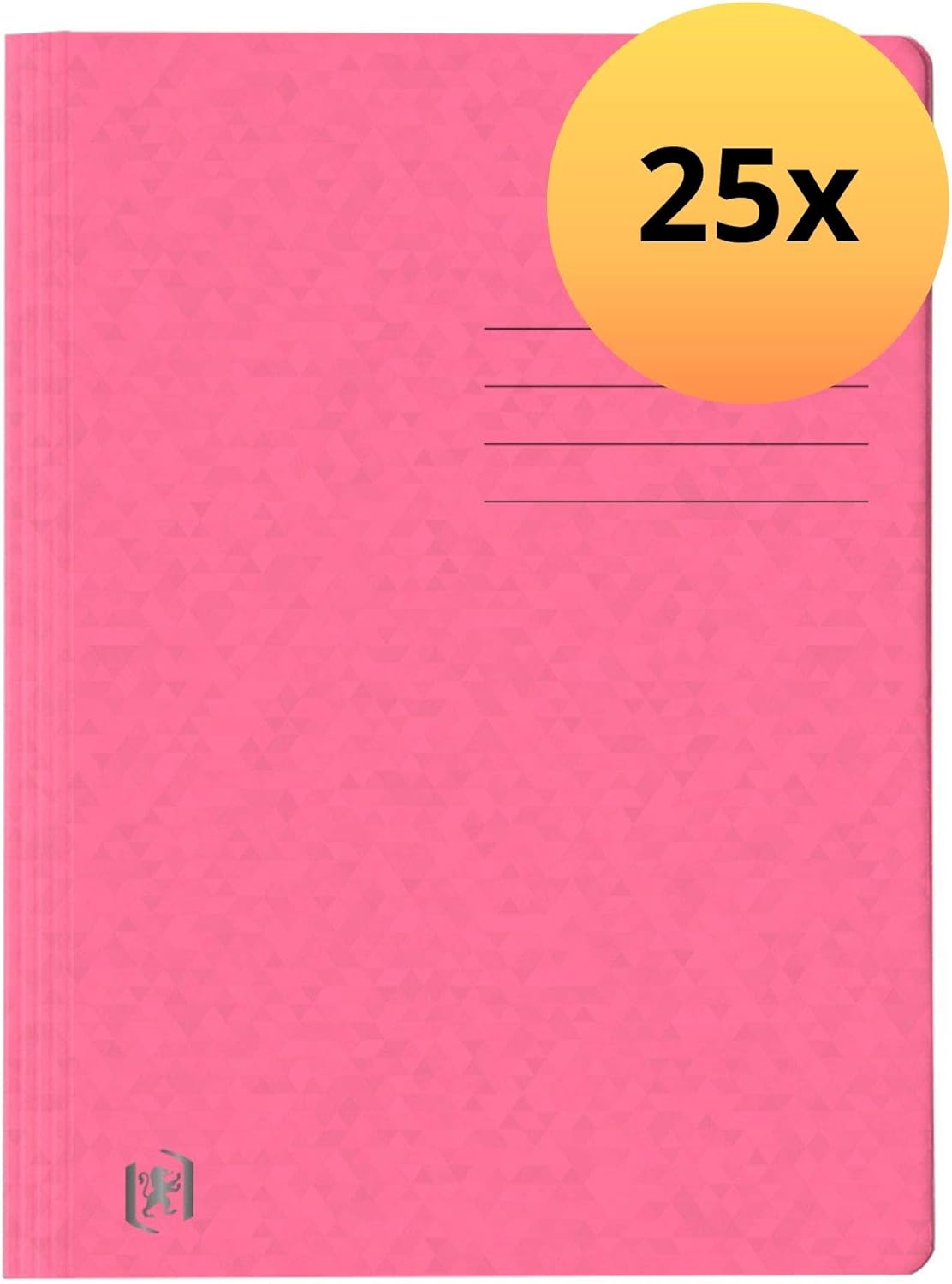 Oxford Top File + A4 Extra Strong Cardboard File - Pink (Pack of 25)