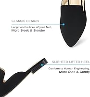 Vista 2 de MUSSHOE - Zuecos para mujer, planos, cómodos y puntiagudos