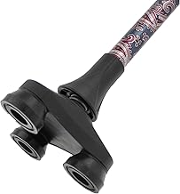 Lifeswonderful - Large Based Walking Stick Cane Tip - Foot with 360 Degree Pivoting Head for Stability - 19mm (3/4")