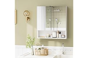 FOTOSOK Bathroom Wall Cabinet: Maximize Storage with a Sleek Bathroom Mirror